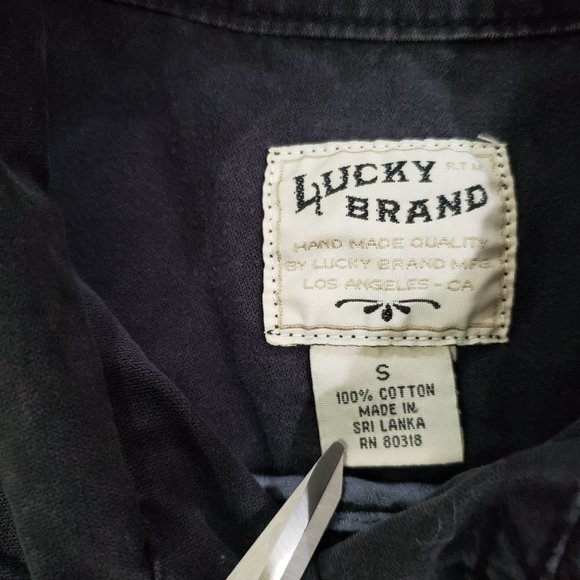 LUCKY BRAND Black Cotton Jacket Size S - Picture 3 of 4